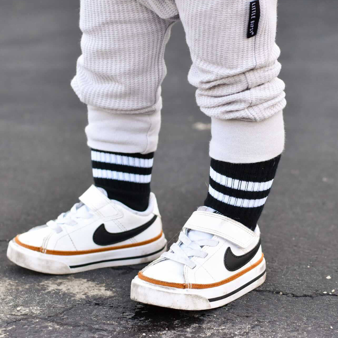 black/white socks