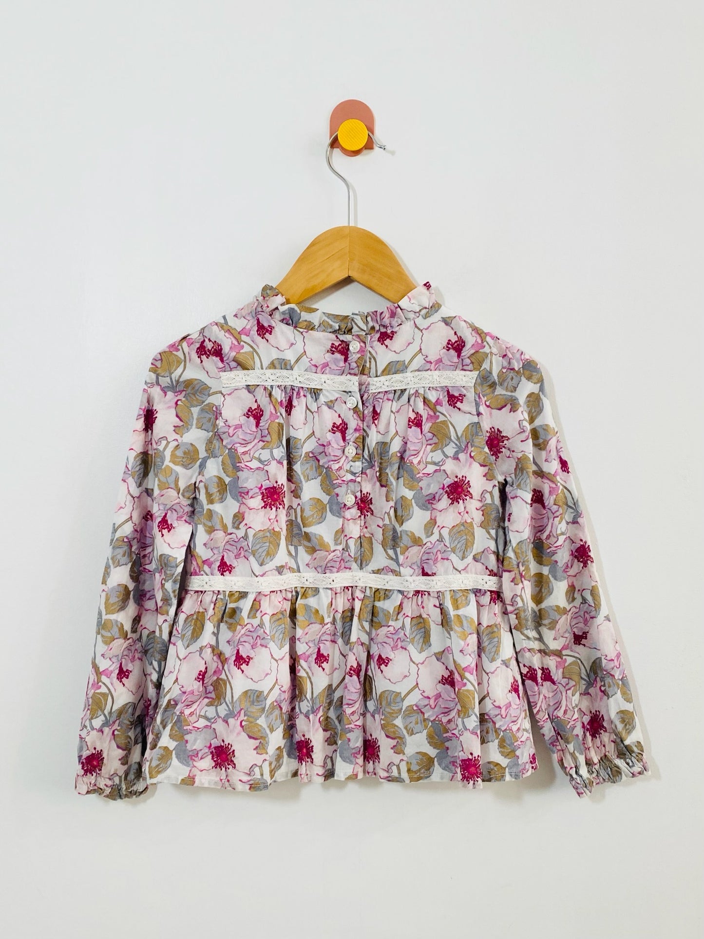 floral blouse / 6Y