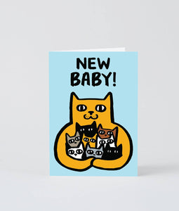 'new baby cat' greeting card