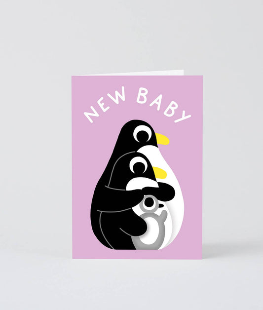 'New Baby Penguins' Greetings Card