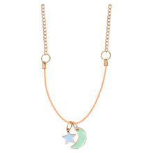 Load image into Gallery viewer, enamel moon &amp; sun necklace
