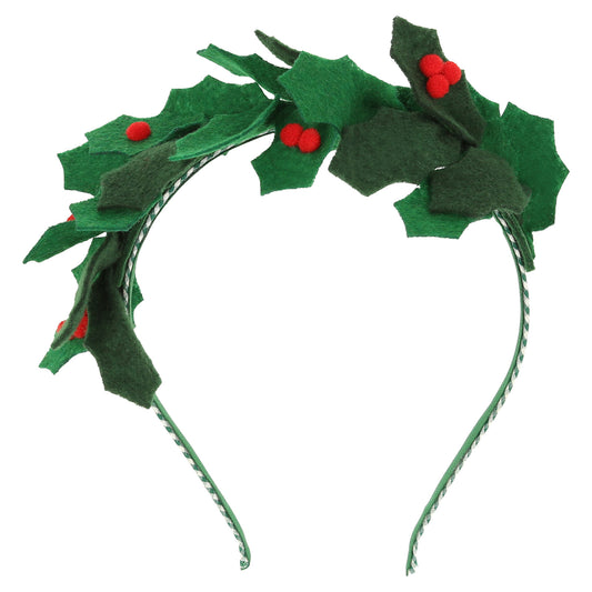 felt holly headband