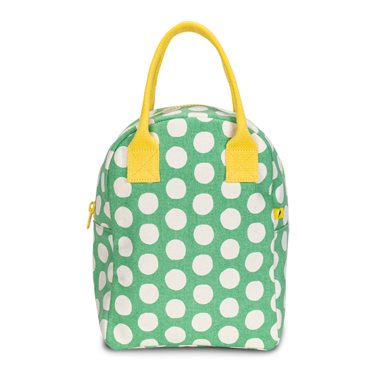 Zipper Lunch Bag - Dot Spring Green