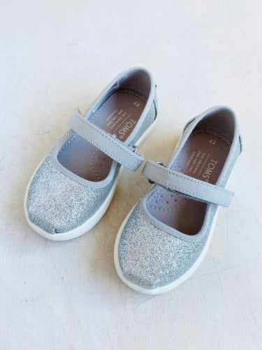 Tom's iridescent glitter mary janes / US 7