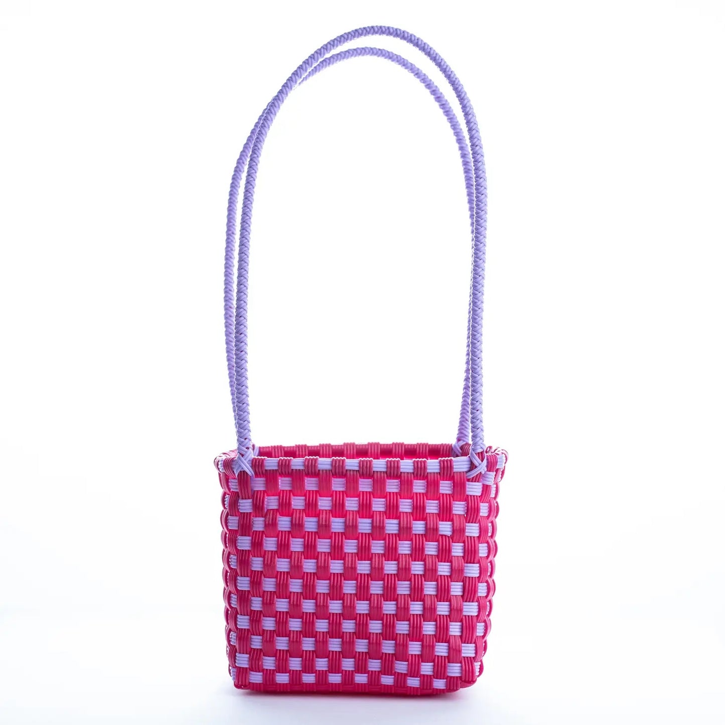 woven tote - very berry