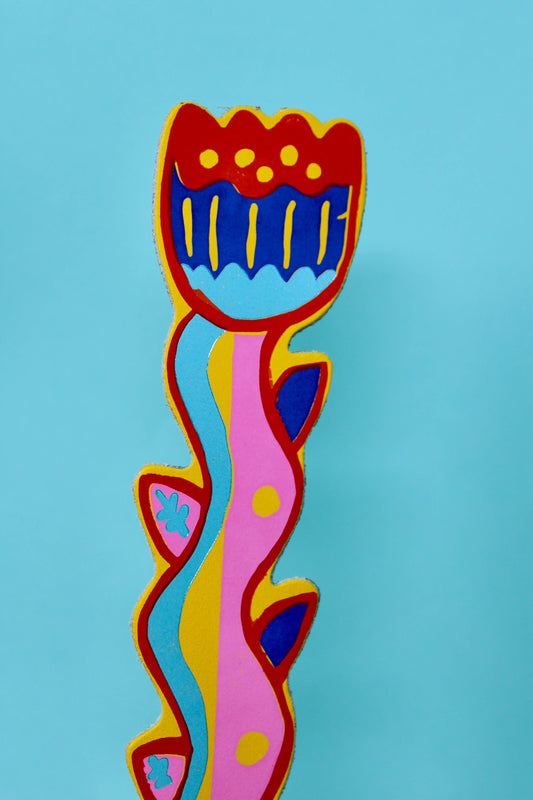 tulip bookmark - yellow