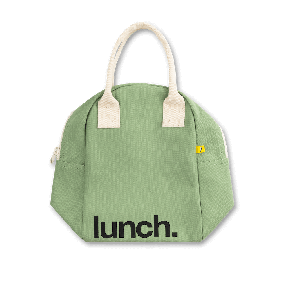 Zipper top lunch bag