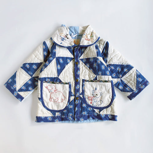SAJ embroidered quilt jacket / 7-8y
