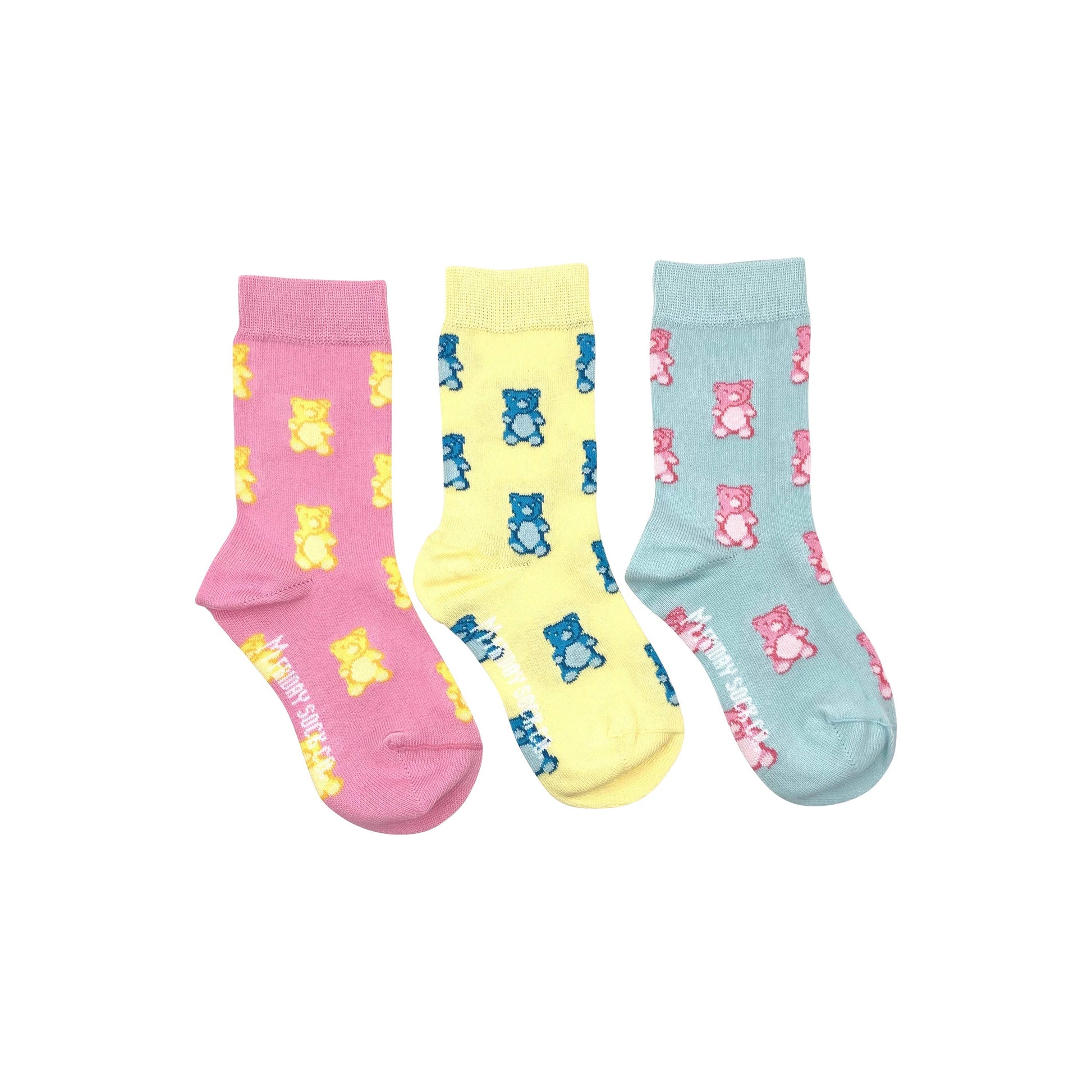 kids gummy bear mismatched socks