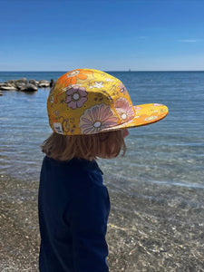 five panel hat - retro floral