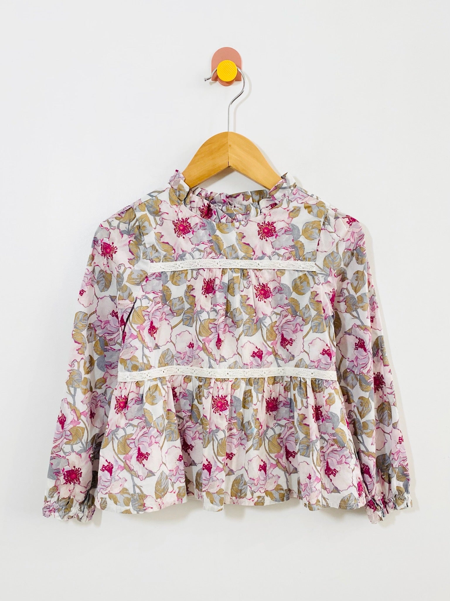 Janie & Jack floral blouse / 6Y
