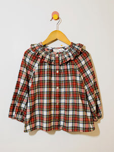 Crewcuts plaid button up / 8-9y