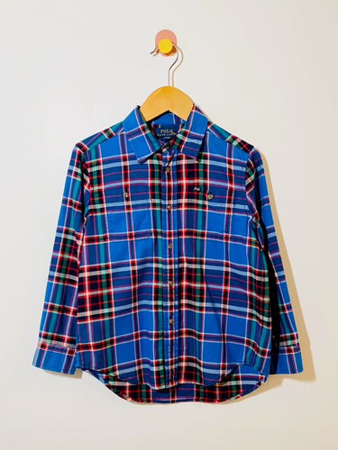 Polo by Ralph Lauren plaid button up / 6y