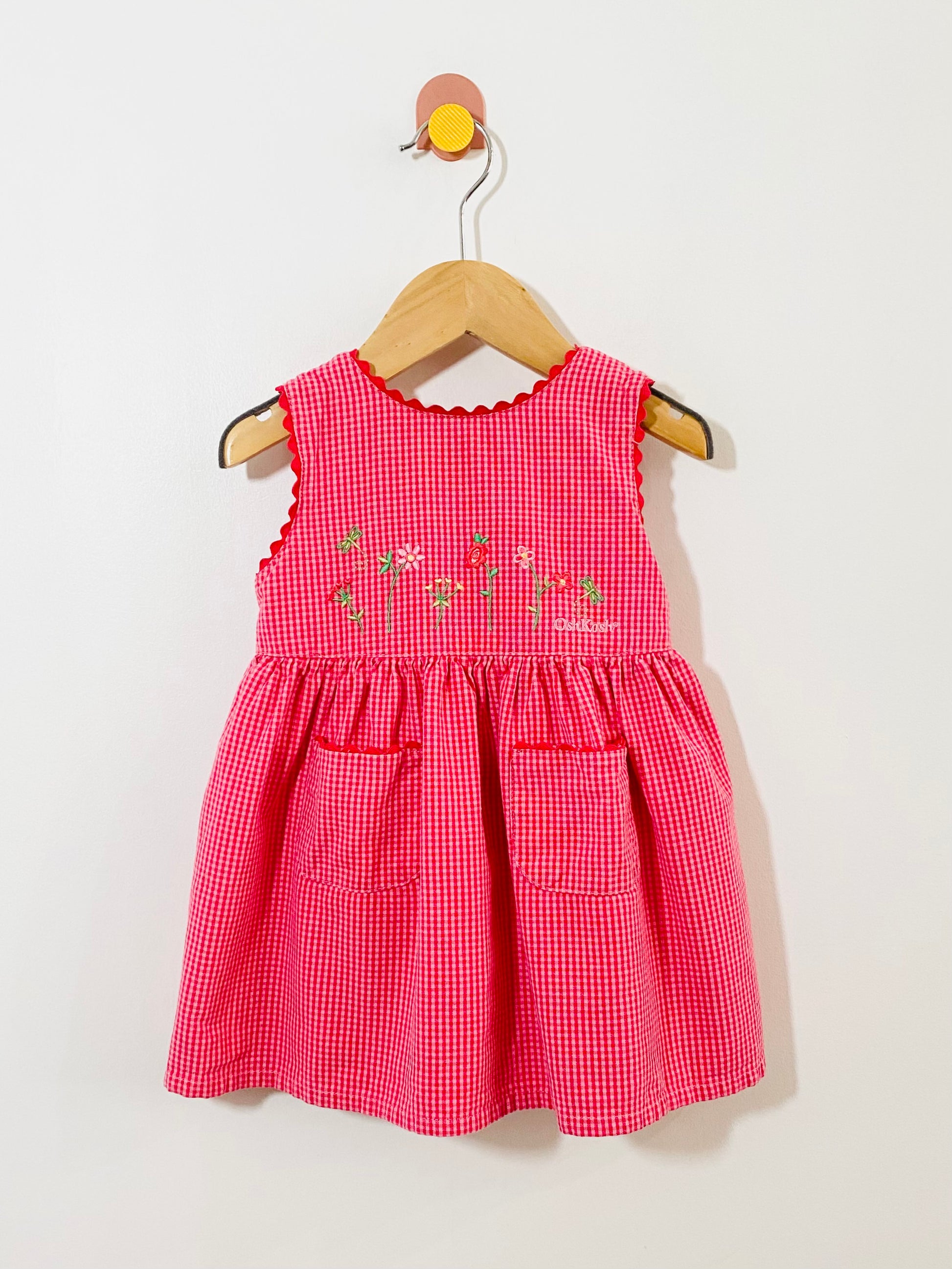 Vintage OshKosh B'Gosh gingham dress / 18M