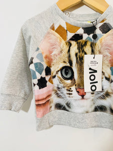 kitty print shirt / 6M