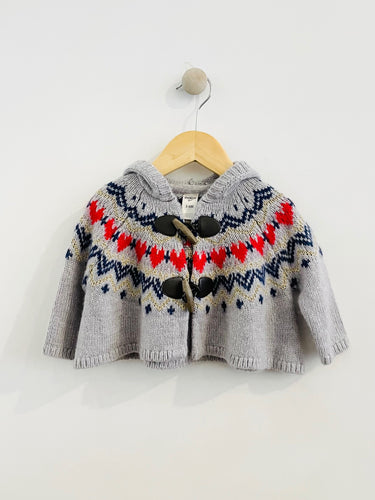 fair isle cape sweater / 3-6m