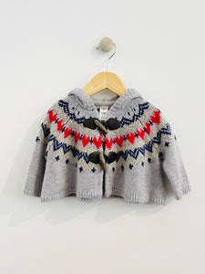 fair isle cape sweater / 3-6m