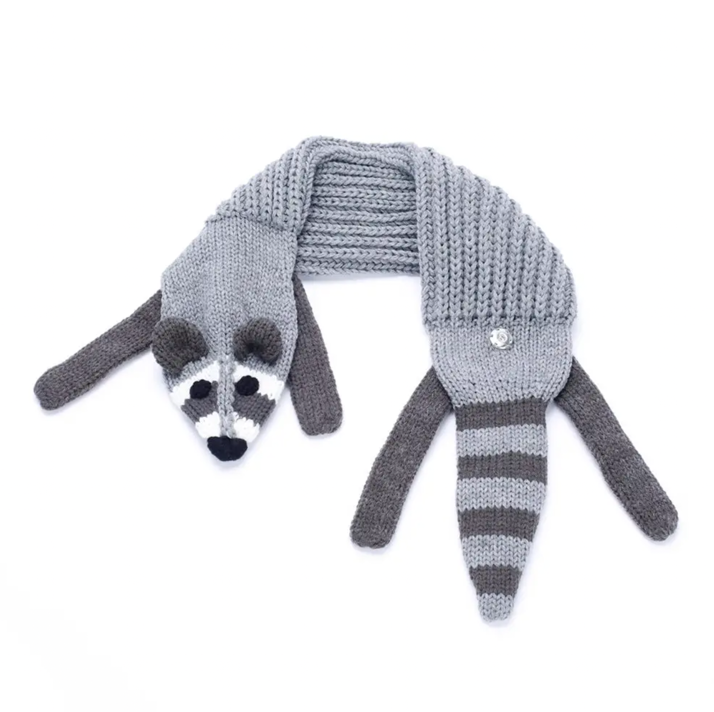 raccoon scarf- grey