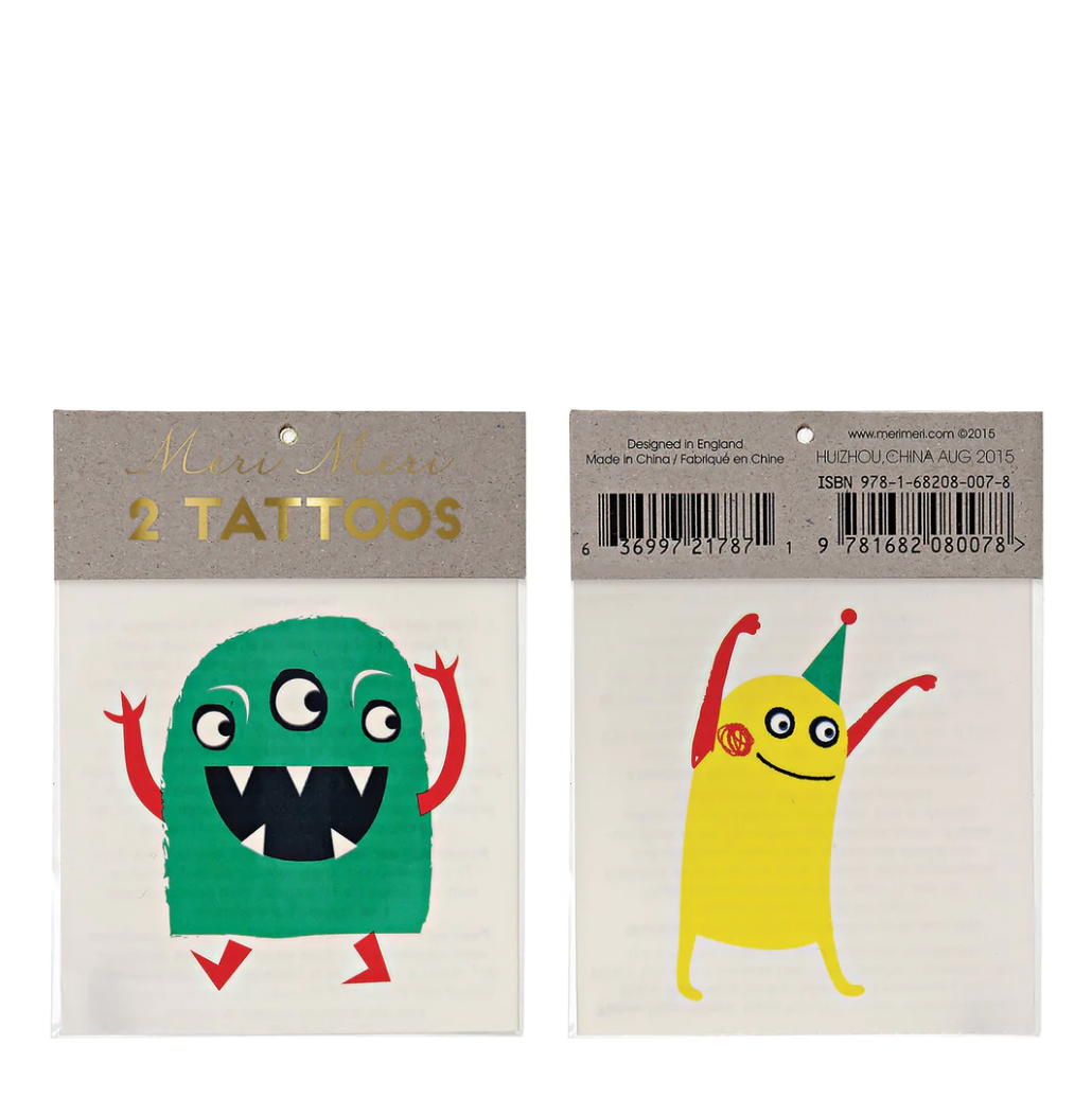 monster small tattoos (x 2)
