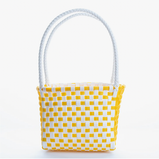 Kid-size woven tote handmade in Mexico