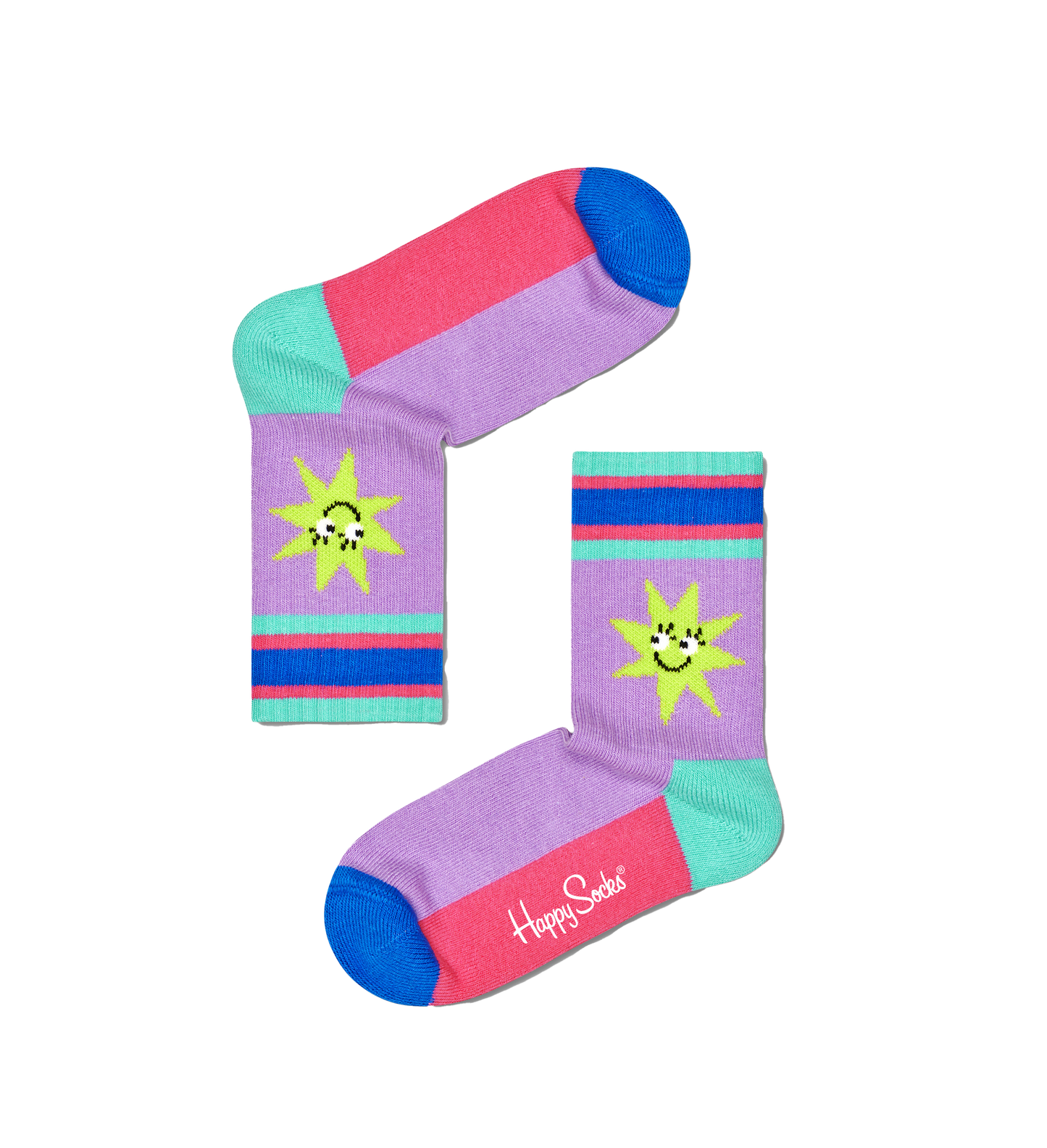 happy star rib socks