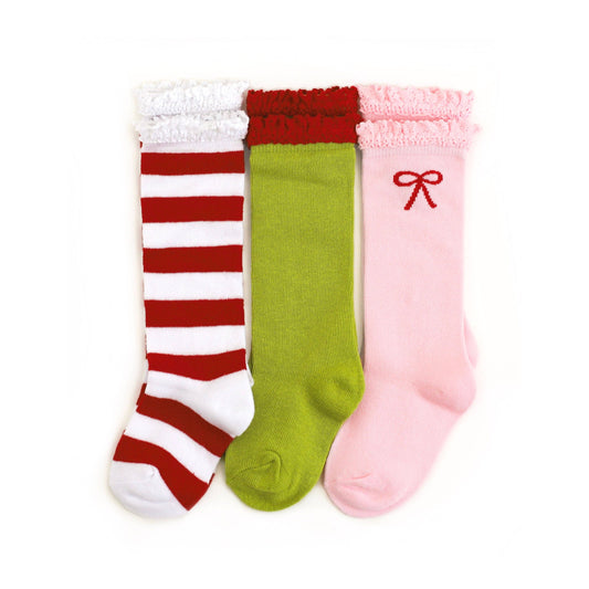 Kids Holiday Socks - Cindy Lou knee high 