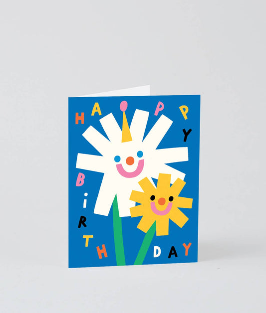 'birthday flowers' kids greeting card