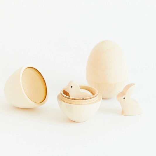 Wooden Easter Eggs by Sarah's Silks