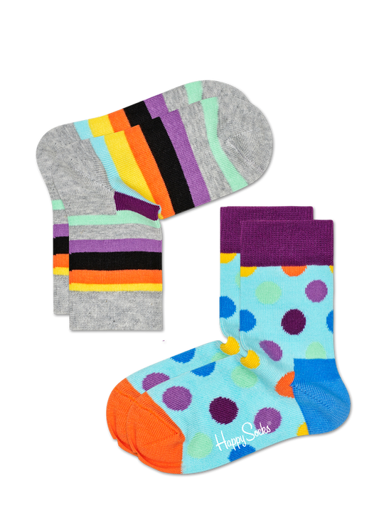 kids stripe socks 2pk by happy socks